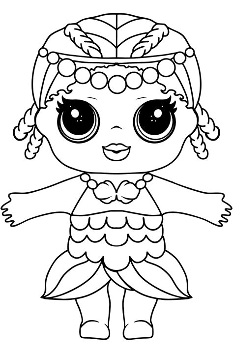 lol surprise doll merbaby coloring page   print
