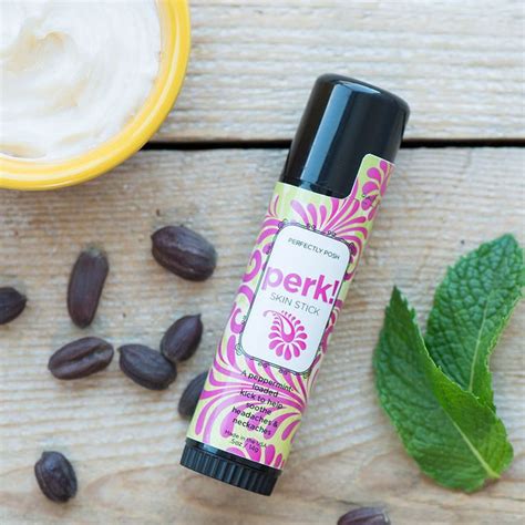perk skin stick   energizing boost  peppermint     smoothing shea