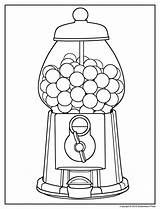 Coloring Pages Machine Gumball Gum Senior Bubble Adults Machines Elderly Print Downloadable Printable Easy Lollipop Simple Drawing Blaze Monster Template sketch template