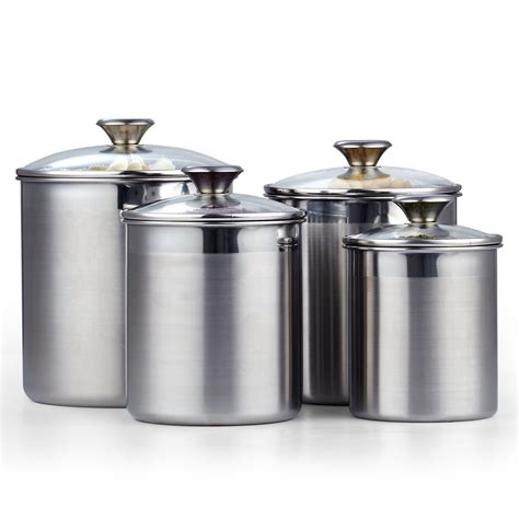 Cooks Standard 02553 4 Piece Canister Set Stainless Steel 813046025537