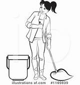 Mop Mopping Bucket Custodial Perera Lal sketch template