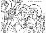 Orthodox Icone Icoane Ortodosse Saints Religione Sacra Famiglia Desene Colorat Iconography Zografies Eucarestia Gorka Byzantine sketch template