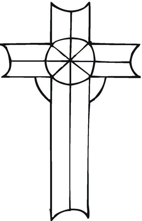 pin  ipc atrium  coloring pages cross coloring page stain glass
