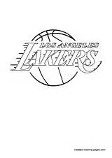 Lakers Angeles Coloring Los Pages Nba Logo Basketball Print Popular sketch template