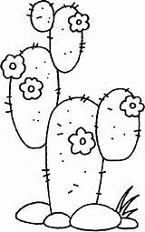 Cactus Coloring Pages Desert Saguaro Color Kids Print Tocolor Template Button Using sketch template