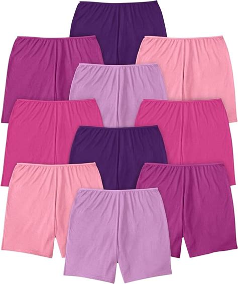 comfort choice women s plus size 10 pack cotton boxer underwear at