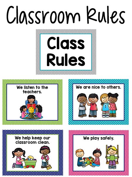 pre  classroom rules prekinders
