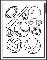 Coloring Sports Pages Sheets Kids Print Printable Pdf Drawing Ball Soccer Games Baseball Balls Field Easy Colorwithfuzzy Cool Sport Color sketch template