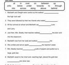 printable preposition worksheets  grade  learning   read