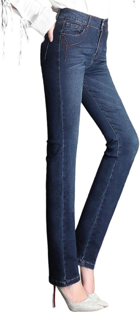 hkayden women s straight leg jeans high waist stretch slimming fit