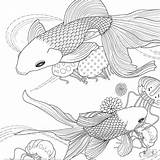 Fish Supercoloring Malvorlagen Erwachsene Gullfisk Goldfisch Erwachsenen Pez Everfreecoloring Fargelegge Dorato Pesce Betta Ausdrucken Seniors Oldies Besuchen Kategorier Animal Fische sketch template