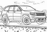 Coloring Jeep Toyota Pages Prado Cruiser Land Grand Cherokee sketch template