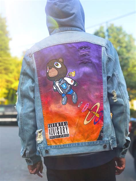 art  custom painted denim jacket rstreetwear