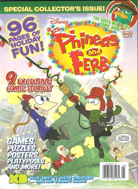 Phineas And Ferb Magazine Holiday 2010 Phineas And