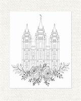 Lds Bountiful Temples Slc Coloringhome sketch template