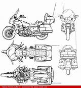 Honda Goldwing Blueprint Gold Wing Drawing Motorcycle Plan Technical Drawings Parts Blueprints Bike 3d Moto Drawingdatabase Modeling Yamaha Cmsnl Motorbike sketch template