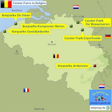 stepmap center parcs belgien landkarte fuer belgien