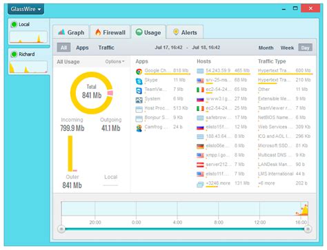 monitor real time data usage  windows