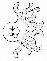 Dot Do Letter Pages Coloring Ocean Octopus Visit Crafts Letters Preschool sketch template