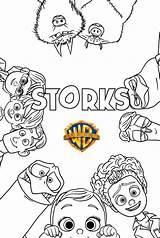 Storks Coloring Pages Movie Warner Bros Printable Kids Print Movies Sheets Colouring Ecoloringpage Animation Activity Dots Connect Library Clipart Choose sketch template