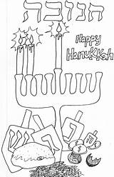 Coloring Hanukkah Essentials sketch template