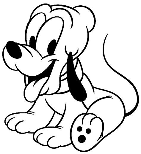 cute easy pluto coloring pages  toddlers print color craft