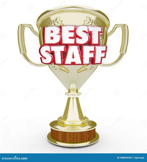 staff trophy prize award top workforce team employees stock