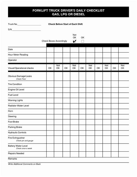 forklift daily inspection form forklift reviews