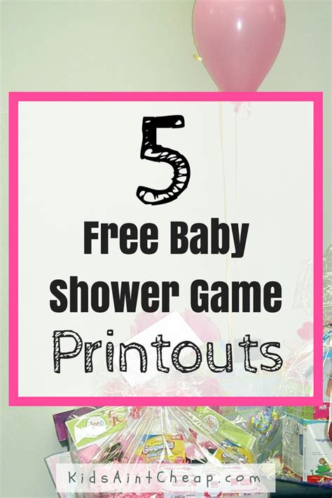 printable baby shower games kids aint cheap