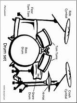 Drum Coloring Set Printable Getcolorings Color Pages sketch template