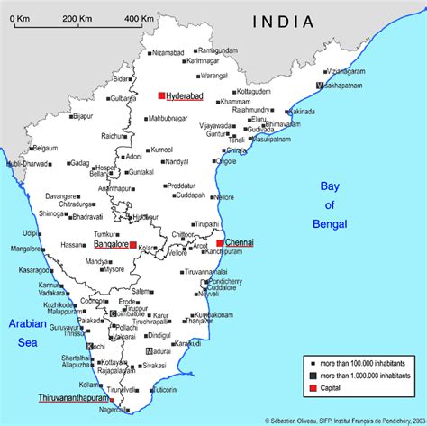 south india maps