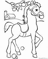 Horse Print Color Coloring Pages Horses Kids Animal Printing Help Printable Book sketch template