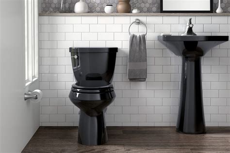 a black toilet this unconventional choice is a bathroom trend