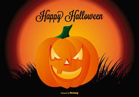 spooky pumpkin halloween illustration download free