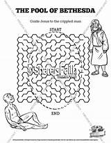 Bethesda Heals Lame Mazes Roof Lessons Sharefaith Healing Paralyzed Lowered Healed Navigate Printables sketch template