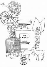Chanel Coloring Perfume Coloriage Pages Dessin Parfum Dior Drawing Paris Adults Colorier Coloriages Antoinette Marie Printable Books Adulte Adult N5 sketch template