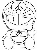 Doraemon Tongue Smiling Happy Pages Coloring sketch template