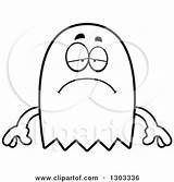 Ghost Sad Cartoon Character Illustration Drunk Pouting Depressed Clipart Royalty Sick Cory Thoman Lineart Outline Vector 2021 Clipartof Stock sketch template