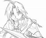 Elric Coloring Pages Edward Weapon Paper Getdrawings Getcolorings sketch template