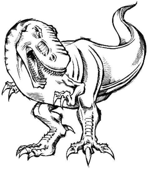 jurassic park coloring pages  rex  getdrawings