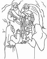 Miracles Lazarus Raises Netart sketch template