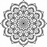 Mandala Mandalas Bunga Colorat Planse Schwarz Blume Muster Weiß Pola Yantras Mandale Adulti Kolase Adults Frame Ausmalbild Tanaman Hias Catat sketch template