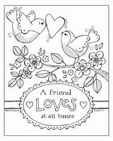 Coloring Pages Valentine Friends Adult Color Christian Sheets Printable Forever Bible Colouring Friend Kids Adults Loves Times Book Scrapbook Sheet sketch template