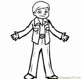 Suit Coloring Pages Template Bathing Suits Boys Colouring Clipart sketch template