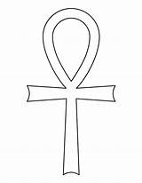 Ankh Template Pattern Outline Printable Stencils Tattoo Patternuniverse Egyptian Symbol Symbols Templates Use Stencil Drawing Coloring Easy Egypt Crafts Ancient sketch template