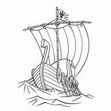 Wikinger Ausmalbilder Vikingschip Noormannen Letzte sketch template