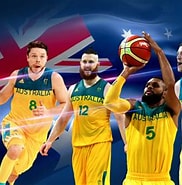 Image result for Australia men's national basketball team. Size: 182 x 185. Source: news.cgtn.com