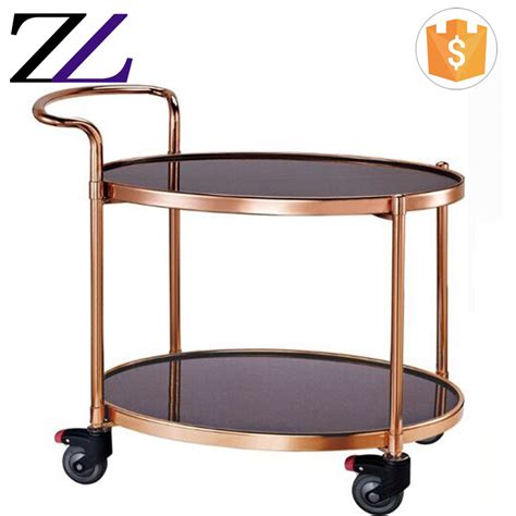 all types of trolley for hotel equipment stainless steel round shape