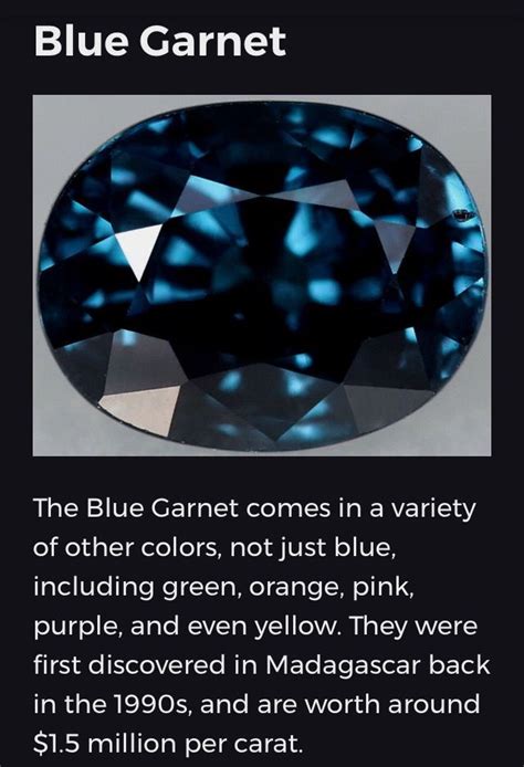 blue garnets  extremely rare  consequentially command exorbitant retail prices due