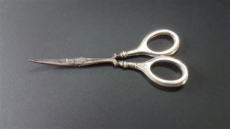 antique sterling silver handled scissors antique manicure etsy